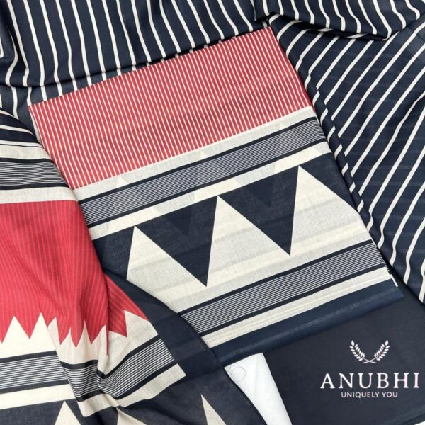 MULL COTTON " Embracing elegnace with this beautiful Mull Cotton suit and stunning geometrical prints, perfectly paired with Mull Cotton Dupatta"