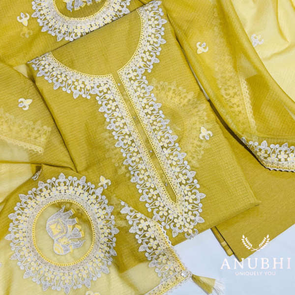 EMBROIDERED KOTA DORIA✨  “Make a Statement with flair in our Embroidered Kota Doria suit set perfectly paired with a delightful Embroidered Kota Doria Dupatta”🌟