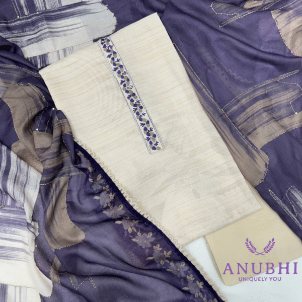 EMBROIDERED COTTON🪻  “Step into timeless elegance with this beautiful Embroidered Cotton suit set paired with a stunning Embroidered Cotton Dupatta”🌟