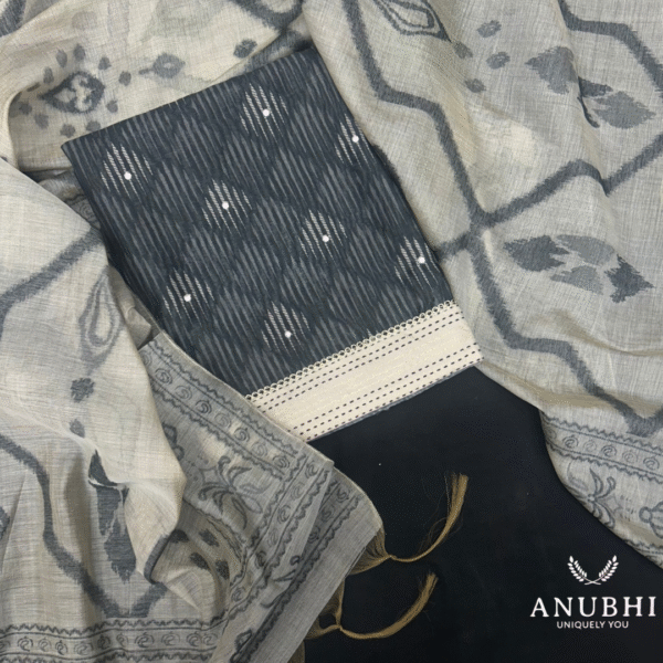 EMBROIDERED CHANDERI SILK✨  “Embracing the timeless elegance of Kantha embroidery in this stunning Chanderi Silk Suit, paired with an exquisite matching embroidered Jamdani dupatta”