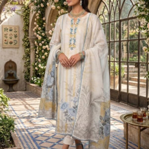 EMBROIDERED LINEN✨  “Embrace the exquisite allure of this beautiful Embroidered Linen suit, enhanced by a linen dupatta”  A perfect blend of sophistication and elegance for any occasion. ✨
